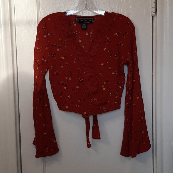 Floral wrap crop top - Picture 2 of 3